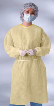 Gown, Isolation (yellow), Latex free