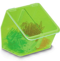 Dual Compartment Bin, Green