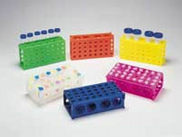 Four way tube rack, assorted colors