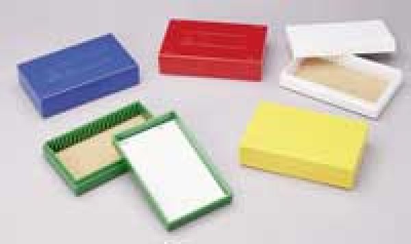 Microscope Slide Box, 25 place - White Foam Lined.