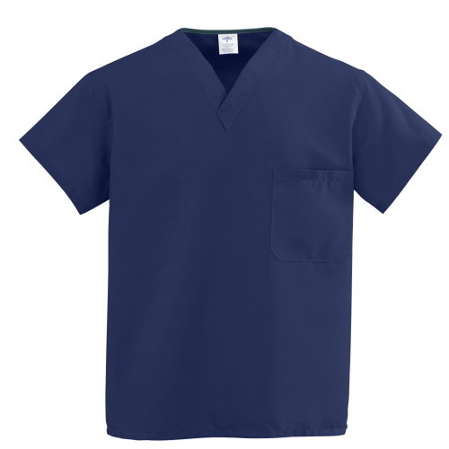 Unisex Scrub Top, Medium (Midnight Blue)