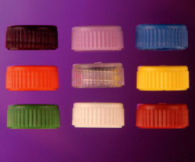 Caps for Micro-Centrifuge tubes (molded in seal ring) blue